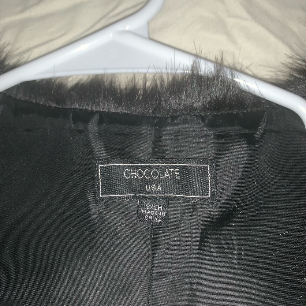 🎀Black faux fur vest / jacket/ coat - Picture 4 of 7